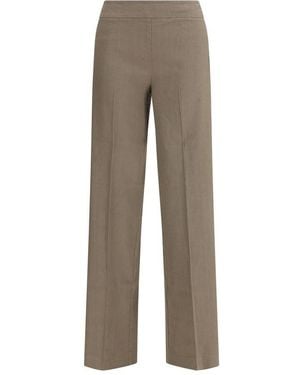Avenue Montaigne Linen Casual Pants - Gray