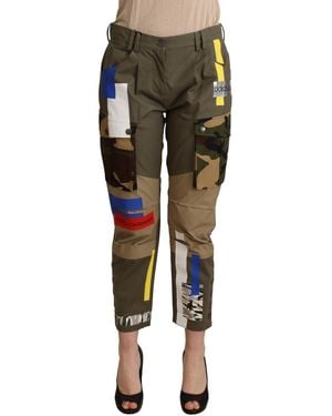 Dolce & Gabbana Camo Patchwork Pants Pan72085 - Green