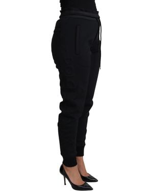 Dolce & Gabbana Elegant Jogger Trouser With Iconic Logo - Black