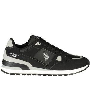 U.S. POLO ASSN. Black Polyurethane Men's Sneaker