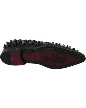 Dolce & Gabbana Elegant Dress Shoes With Crystals - Black