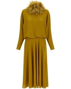 Valentino Garavani Georgette Dress - Yellow
