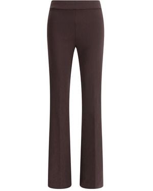 Avenue Montaigne Elastane Flared Pants - Brown