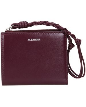 Jil Sander Leather Wallet - Purple