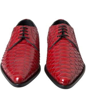 Dolce & Gabbana Textured Varnished Derby Formal Shoes