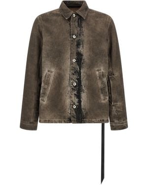 Rick Owens Cotton Denim Jacket - Brown