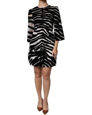 Dolce & Gabbana Zebra Print Mini Dress - Black