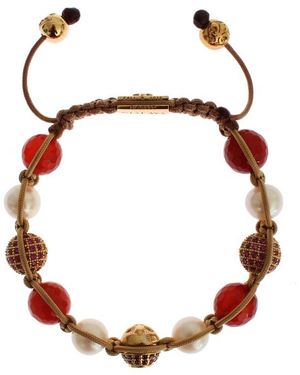 Nialaya Exquisite Handcrafted Gemstone Bracelet - Red