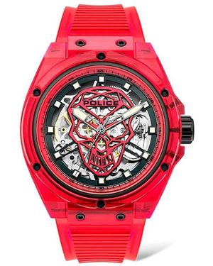Police Red Resin Watch