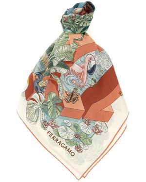 Ferragamo Silk Scarf - Gray