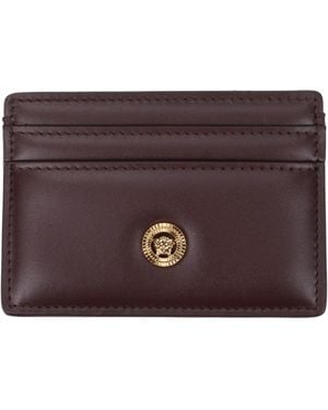 Versace Leather Cardholder - Purple