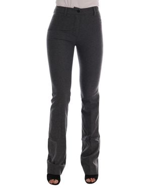 Ermanno Scervino Wool Stretch Slim Pants - Black
