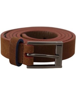 Dolce & Gabbana Logo Engraved Metal Waist Buckle Belt Leather - Black