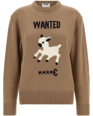 Moschino Extra Fine Merino Wool Sweater - Brown