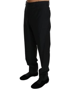 Dolce & Gabbana Elegant Wool Dress Trousers - Black