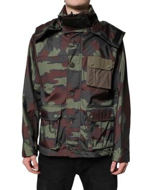 Dolce & Gabbana Camouflage Buttonup Jacket - Black