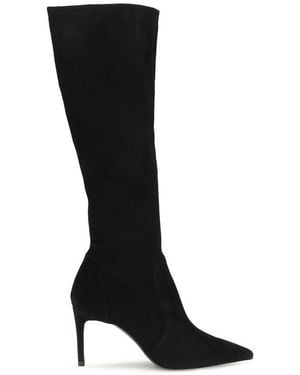 Stuart Weitzman Calf Leather Bos Taurus Boots - Black