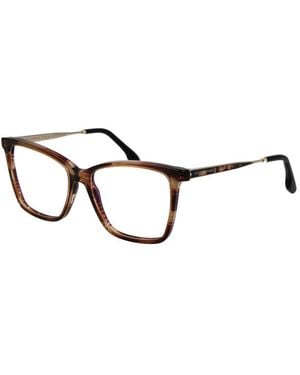 Victoria Beckham Brown Metal & Plastic Glasses (frames)