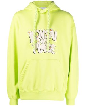Bonsai Slogan-Print Hoodie - Yellow