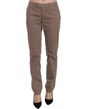 Dondup Low Waist Straight Cut Trouser Pant - Brown