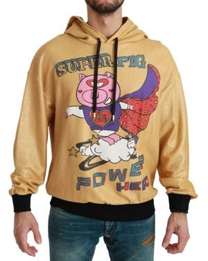 Dolce & Gabbana Pig Of The Year Hooded Jumper - Grey