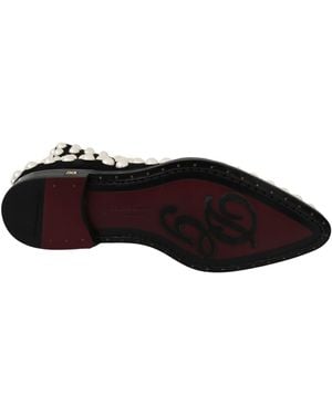 Dolce & Gabbana Black Suede Pearl Studs Boots Shoes