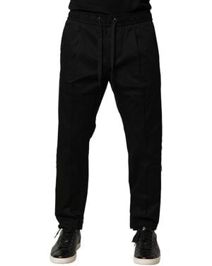 Dolce & Gabbana Cotton Jogging Trousers - Black