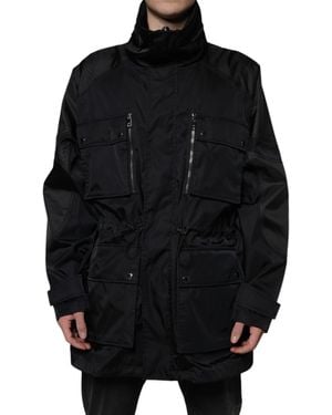 Dolce & Gabbana Nylon Winter Parka Coat Jacket - Black