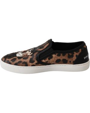 Dolce & Gabbana Leather Leopard #Dgfamily Loafers Shoes - Black