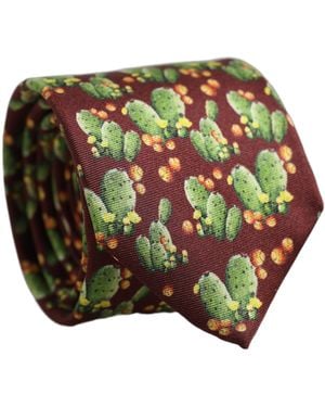 Dolce & Gabbana Silk Cactus Floral Adjustable 'Sd Neckmen's Tie - Green