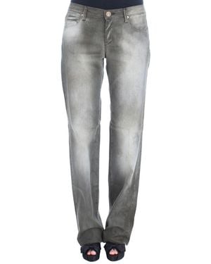 Ermanno Scervino Cotton Blend Loose Fit Boyfriend Jeans - Grey