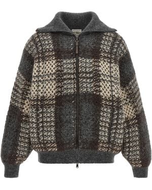 Brunello Cucinelli Fabric Cardigan - Gray