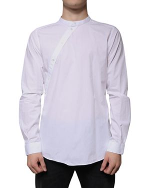 Dolce & Gabbana Cotton Slim Fit Martini Dress Shirt - White