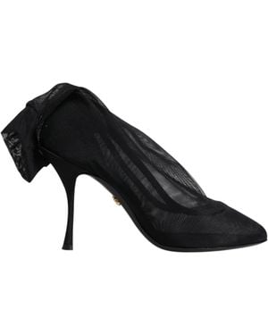 Dolce & Gabbana Silk Stretch Mesh Sock Boots Shoes - Black