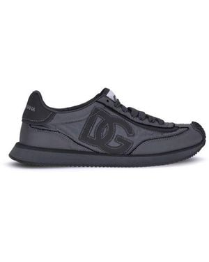 Dolce & Gabbana Fabric Athletic Sneakers - Blue