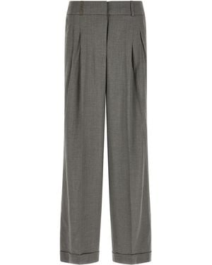 Peserico Virgin Wool Casual Pants - Gray