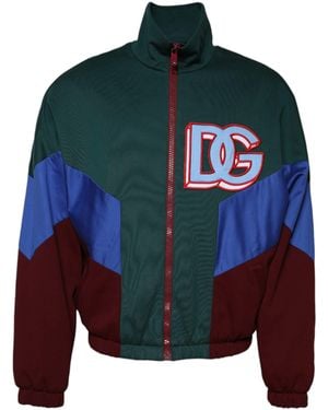Dolce & Gabbana Colourblock Track Jacket - Blue