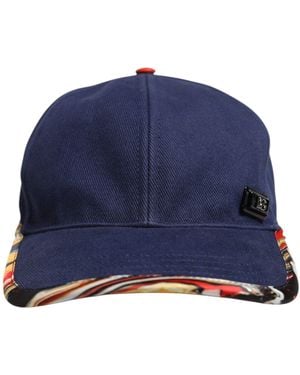 Dolce & Gabbana Cotton 6 Panels Baseball Cap - Blue