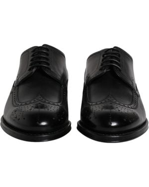 Dolce & Gabbana Leather Wingtip Oxford Brogue - Black