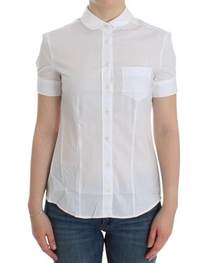 John Galliano Cotton Shirt Top - White