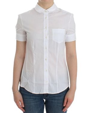 John Galliano Cotton Shirt Top - White