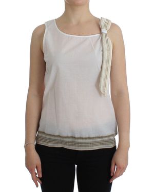 Ermanno Scervino Elegant Bow-Detailed Sleeveless Top - Gray