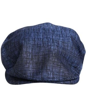 Dolce & Gabbana Cotton Stretch Newsboy Hat - Blue