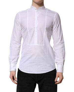 Dolce & Gabbana Cotton Slim Long Sleeves Formal Shirt - White