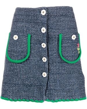 Cormio Cotton Mini Skirt - Blue