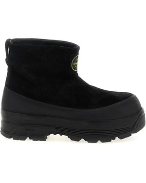 Stone Island Suede Ankle Boots - Black