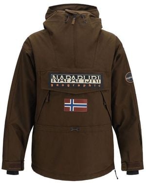 Napapijri Polyamide Shell Jacket - Brown