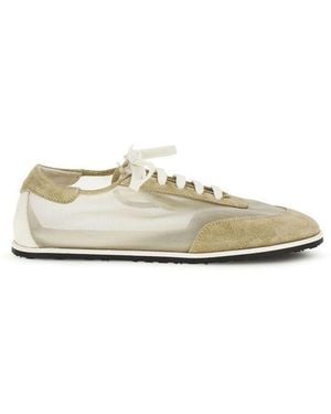Dear Frances Calf Leather Bos Taurus Low Top Sneakers - Natural