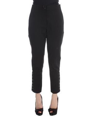 Ermanno Scervino Trousers Button Detail - Black