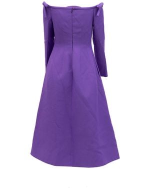 Valentino Garavani Off-Shoulder Dress - Purple